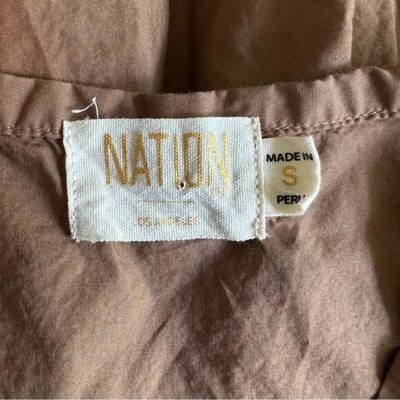 Nation LTD Brown Tiered Dalia Victorian Dress Women's Size Small - Picture 7 of 15